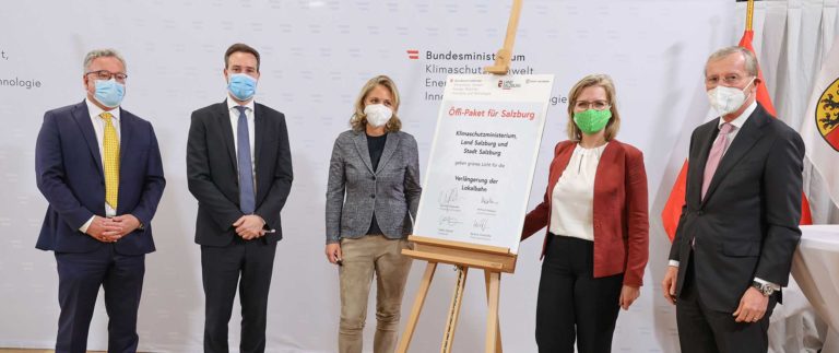 Klimaschutzministerium, Land Salzburg und Stadt Salzburg haben ein umfassendes Paket zum Ausbau des öffentlichen Verkehr in Salzburg geschnürt.