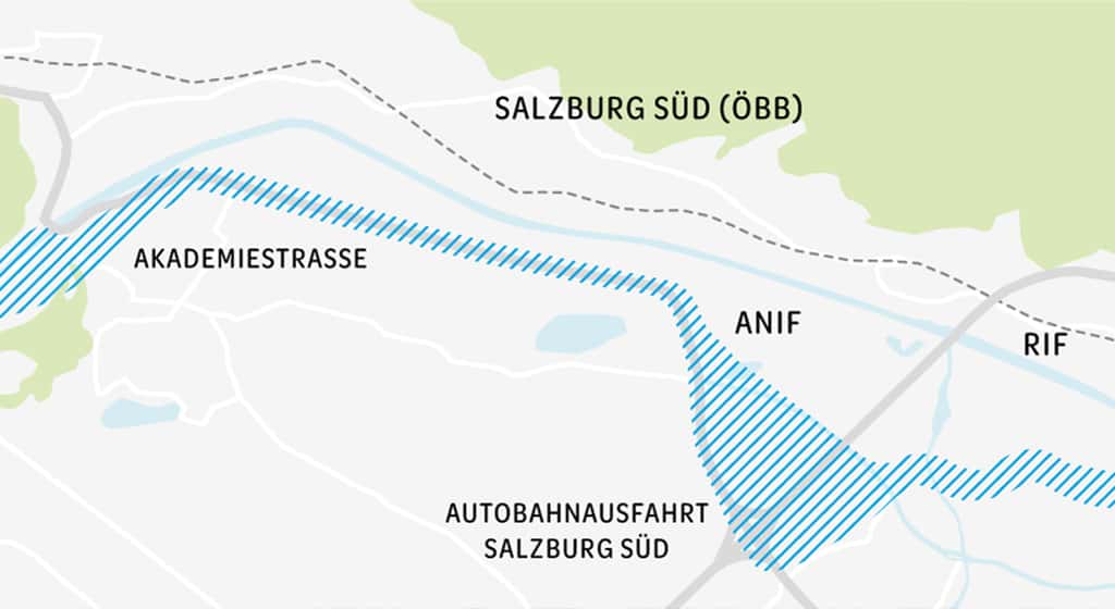 Grafische Darstellung zum Bereich der Lärm und Erschütterungsmessungen in Salzburg.